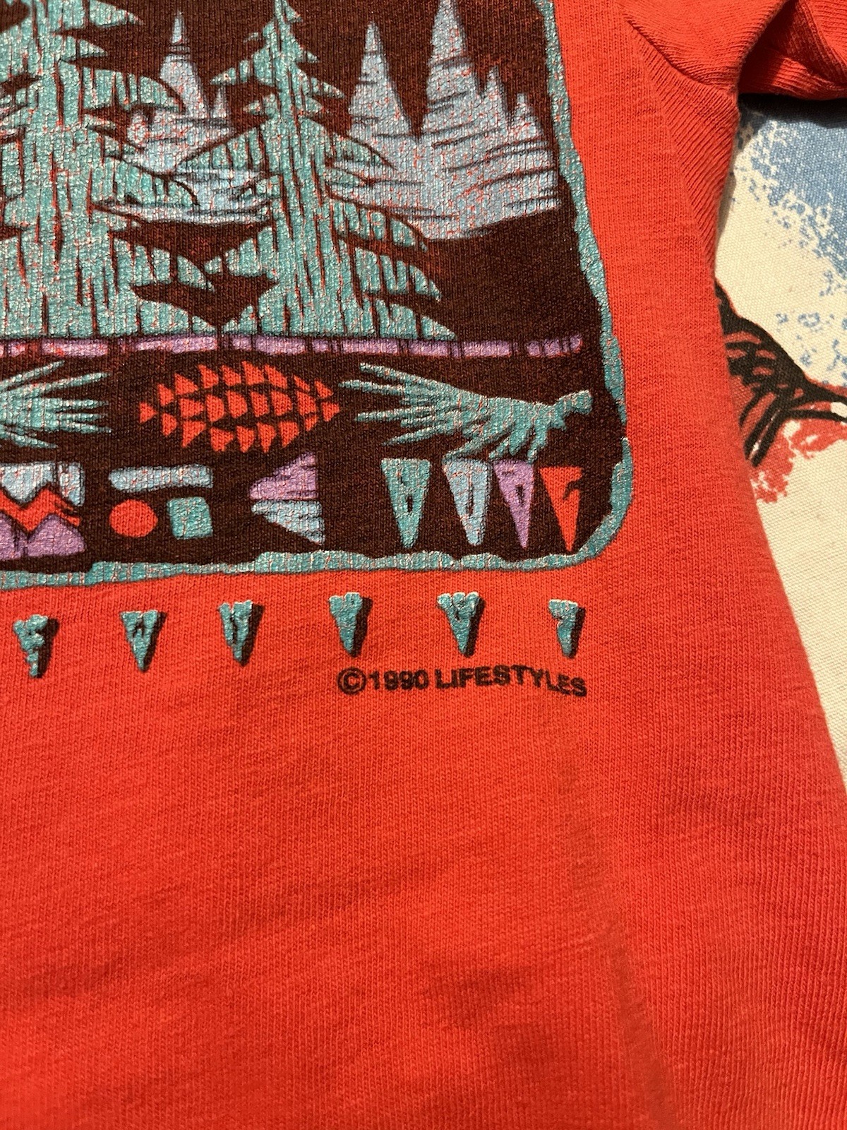 Vintage 1990 Wyoming T-Shirt Lifestyles 90s Single Stitch Outdoors Hunting GUC gallery