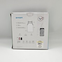 PAPI 3 Pk Mens M L Premium Cotton Modern Square Neck Tank Style Black Gray White