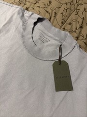All Saints Isac Crew Tee Oversized Fit in Dusty Blue, Size XL
