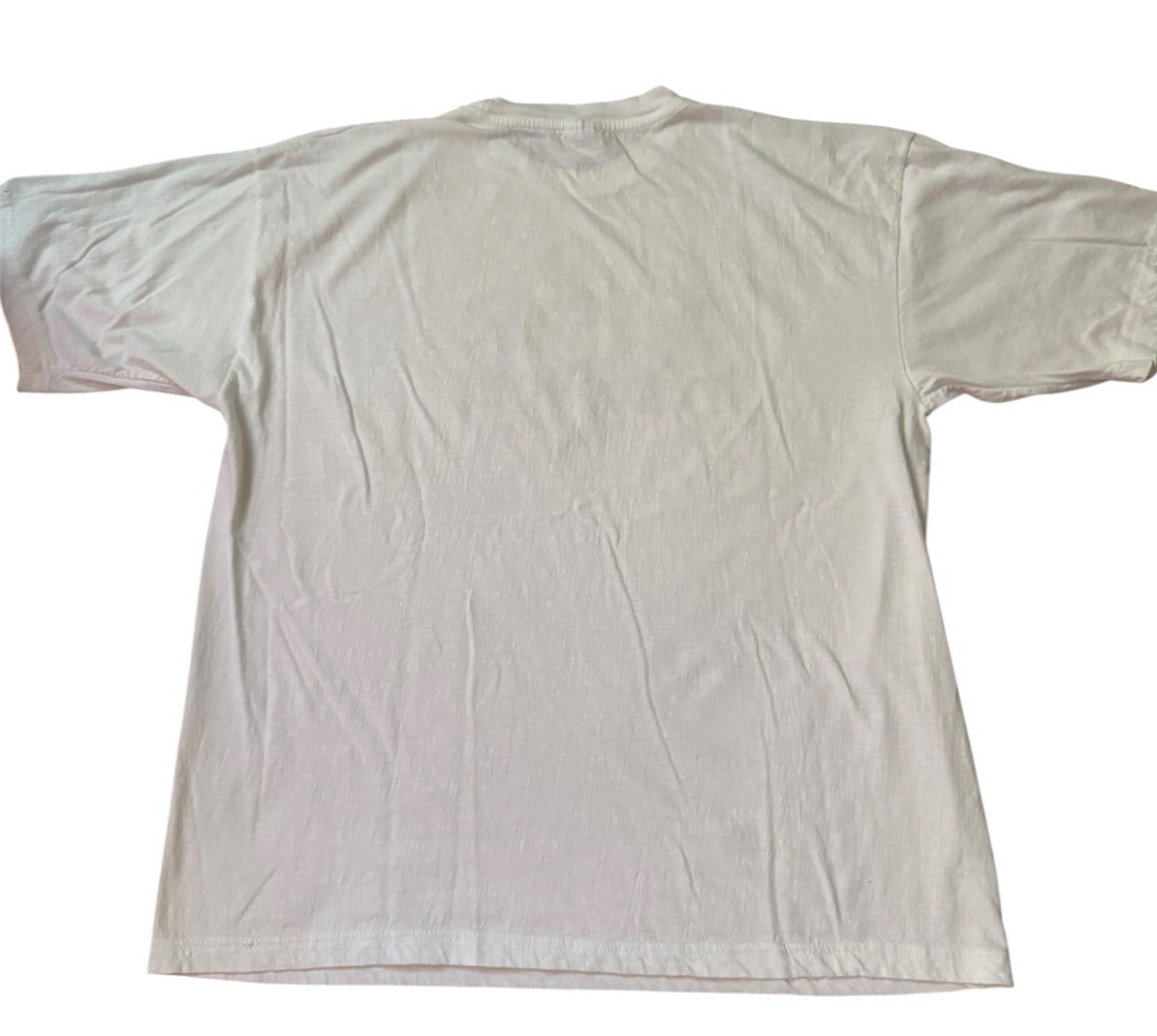 Vintage 90s New York City T Shirt XL White Glitter Skyline Twin Towers gallery