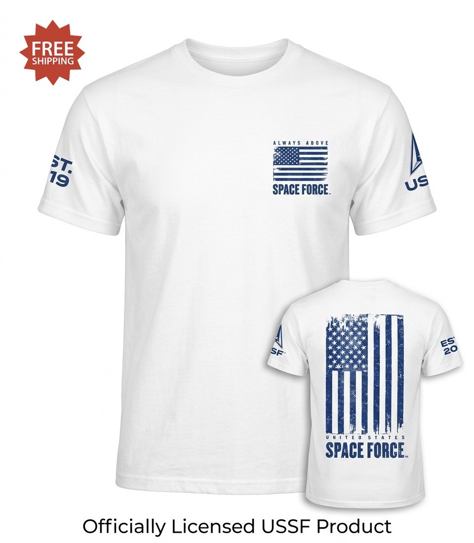 United States Space Force USSF “ALWAYS ABOVE” White T-Shirt -Size XL - NWT gallery