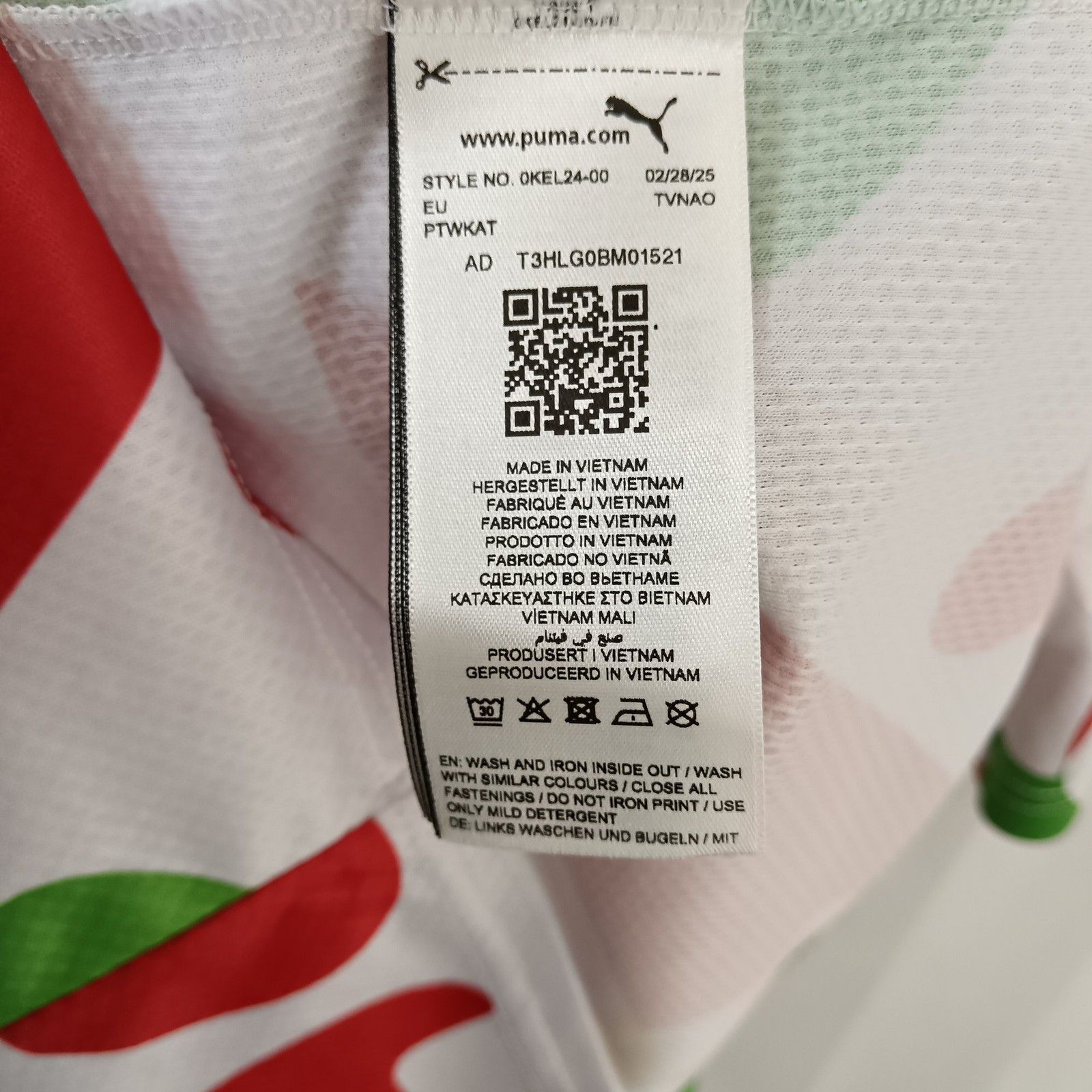 Puma Kellogg's FC Jersey Junior 13-14Y White Multicoloured with Tags Preloved gallery