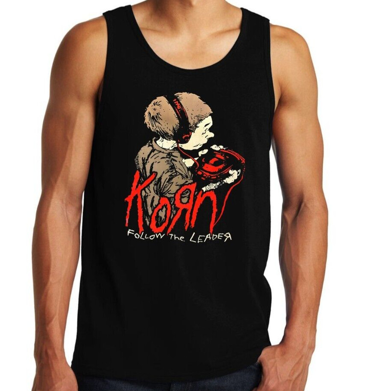Korn Follow the Leader Nu Metal Band Men’s Tank Tops (Multiple Colors)