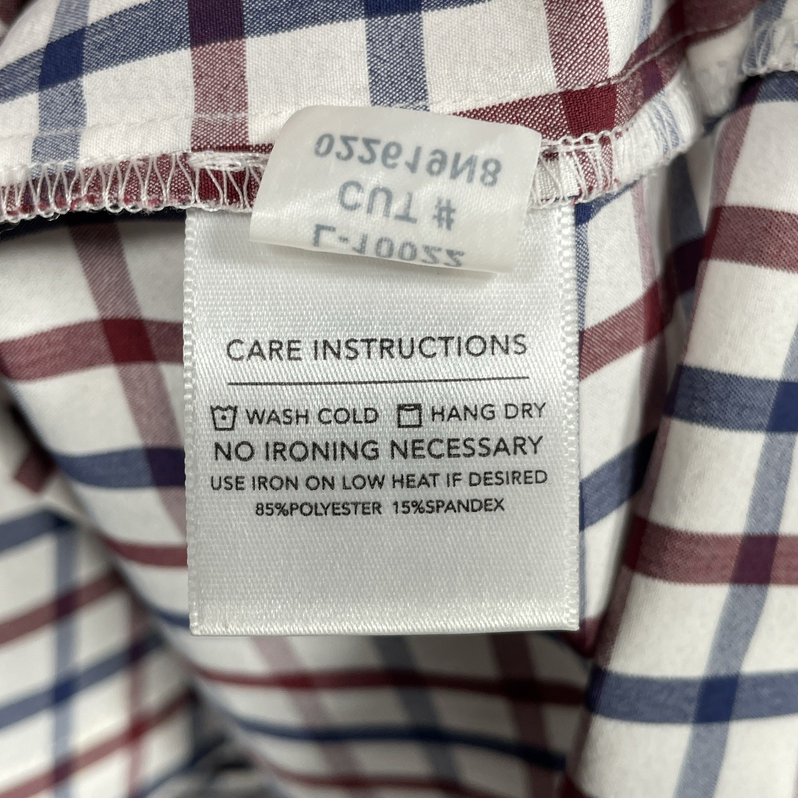 Mizzen Main Shirt M Trim Fit White Check Stretch Performance Long Sleeve Button gallery