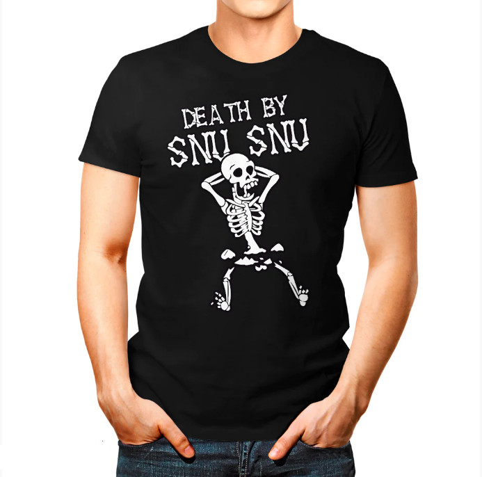 Death by Snu Snu Skeleton Futurama T shirt or hoodie, long sleeve or tank top