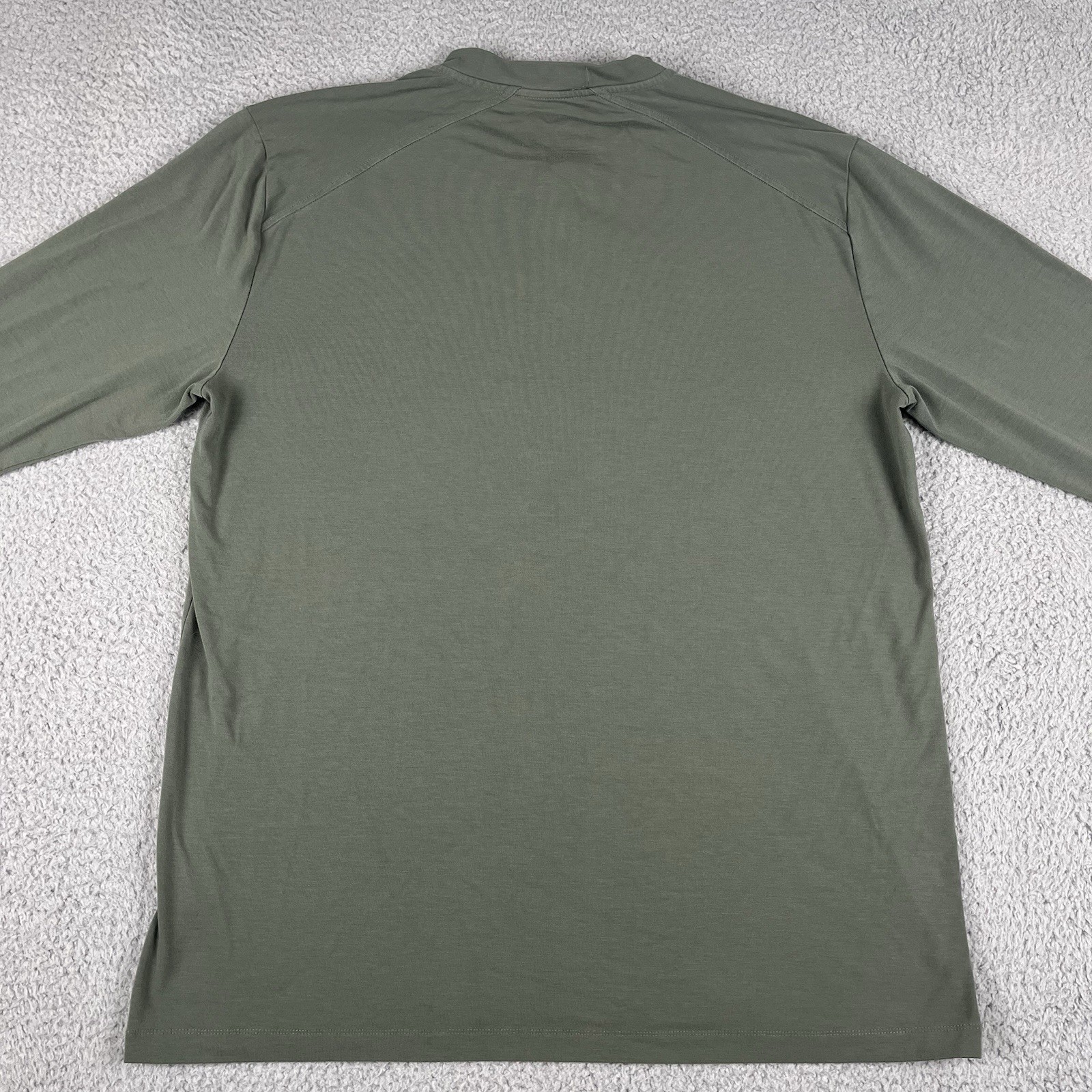 Free Fly Shirt Mens XL Green Bamboo Henley Performance Long Sleeve Stretch Tee gallery