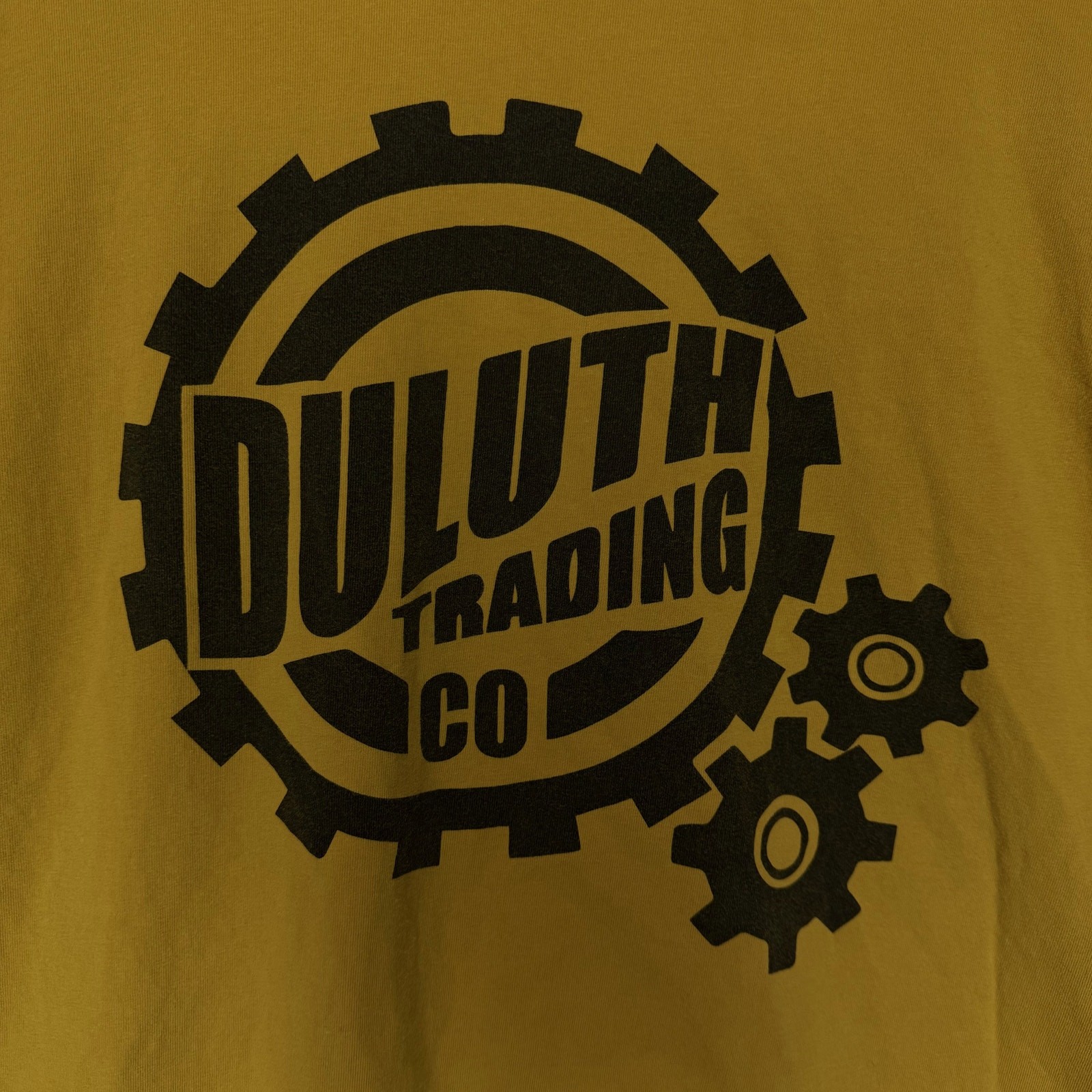 Duluth Trading Company Longtail T Shirt Men 2XL Mustard Duluth Gear Logo Graphic gallery