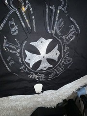 Chrome Hearts x Comme des Garçons Rhinestone Cross T-Shirt Black XL