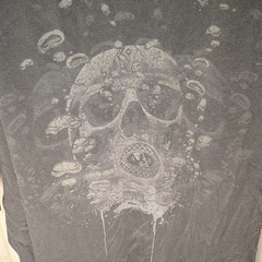 Amphibious Outfitters Skull Diver Bubbles T-Shirt Gray XXL Goth Grunge