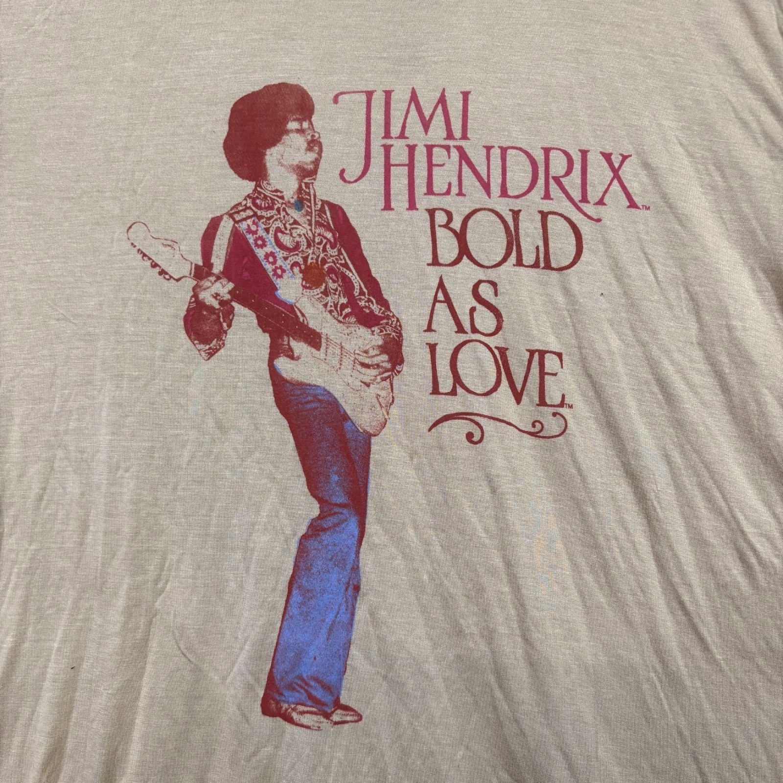 Jimi Hendrix Axis Bold As Love Psychedelic Rock T-Shirt Size Large gallery