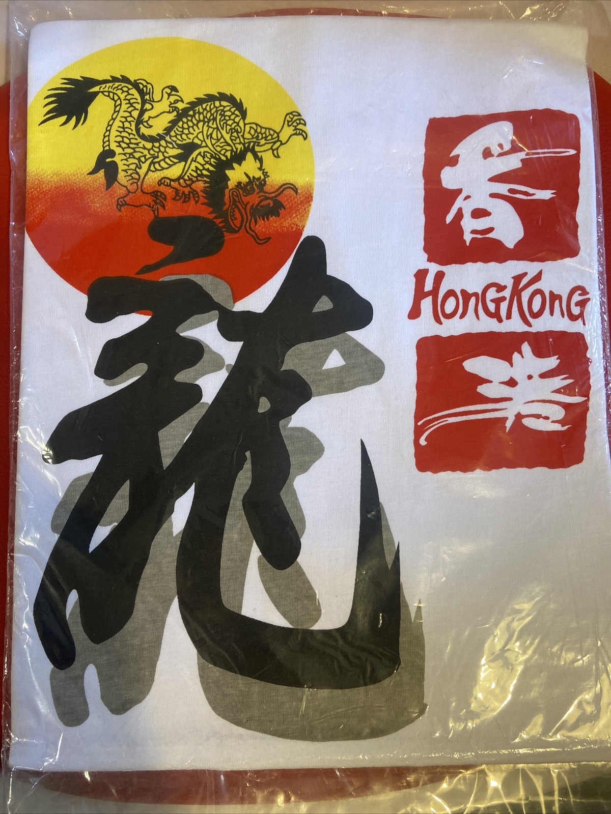 XL New Men's DRAGON Hong Kong Tourist White T-Shirt gallery