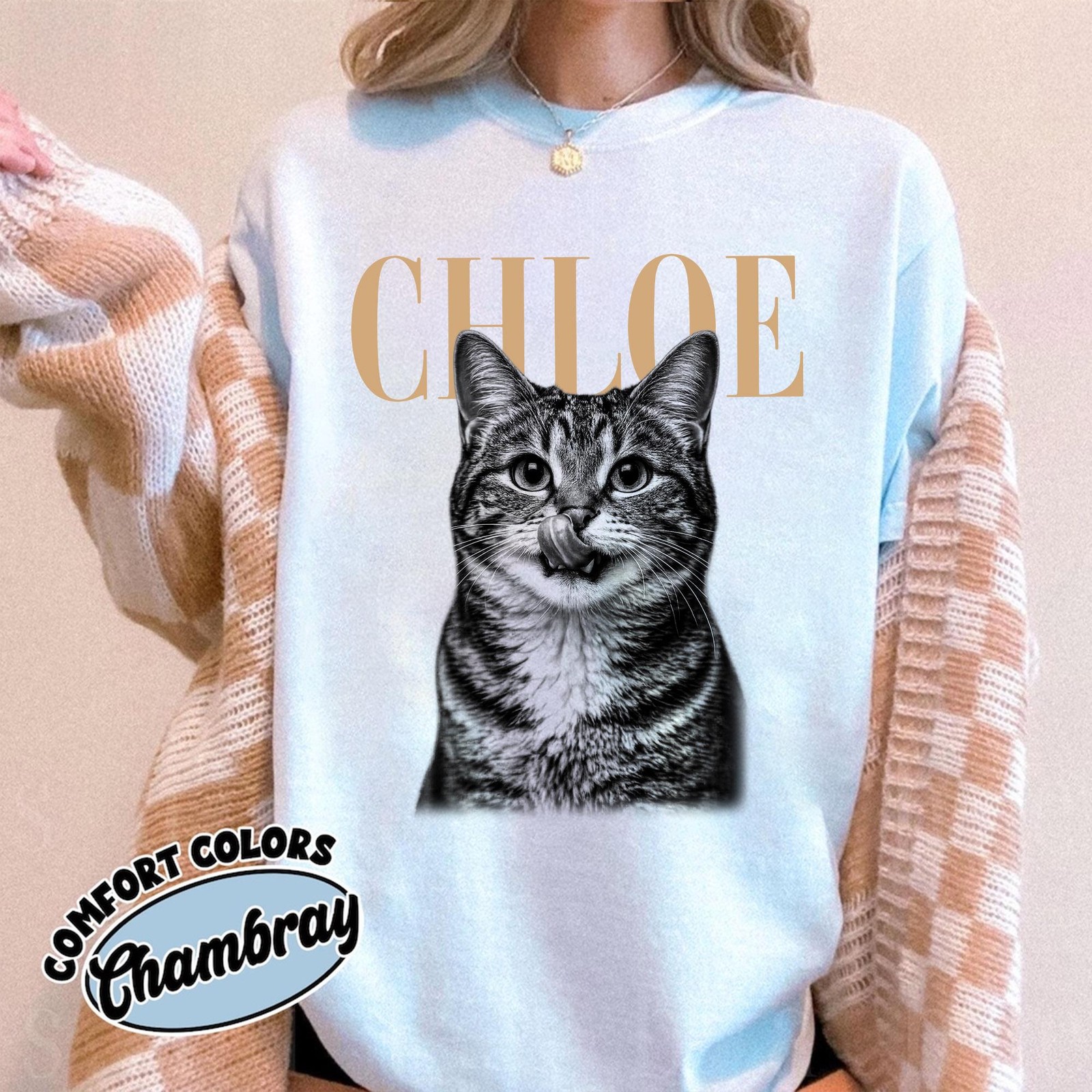 Personalized Dog Photo Shirt Custom Pet Face Vintage Style Dog Mom Gift gallery