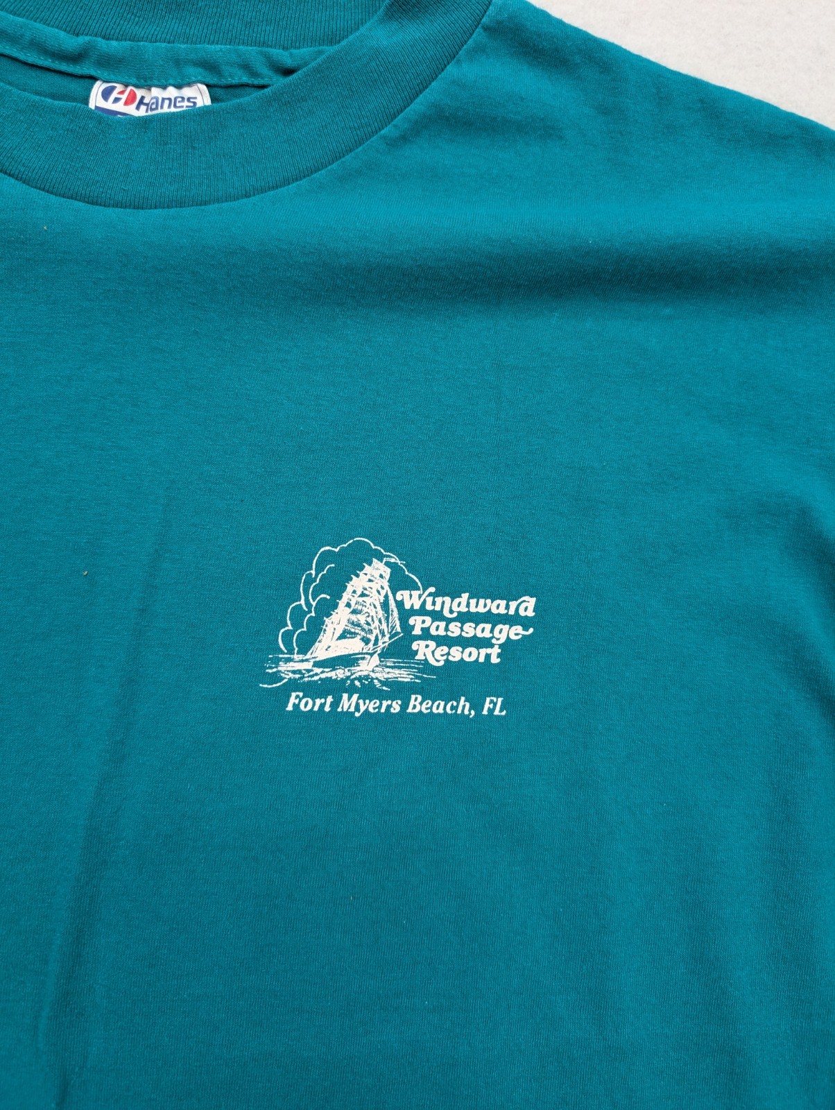 Windward Passage Resort Vintage 90s Men's T-Shirt Size XL Teal Green gallery