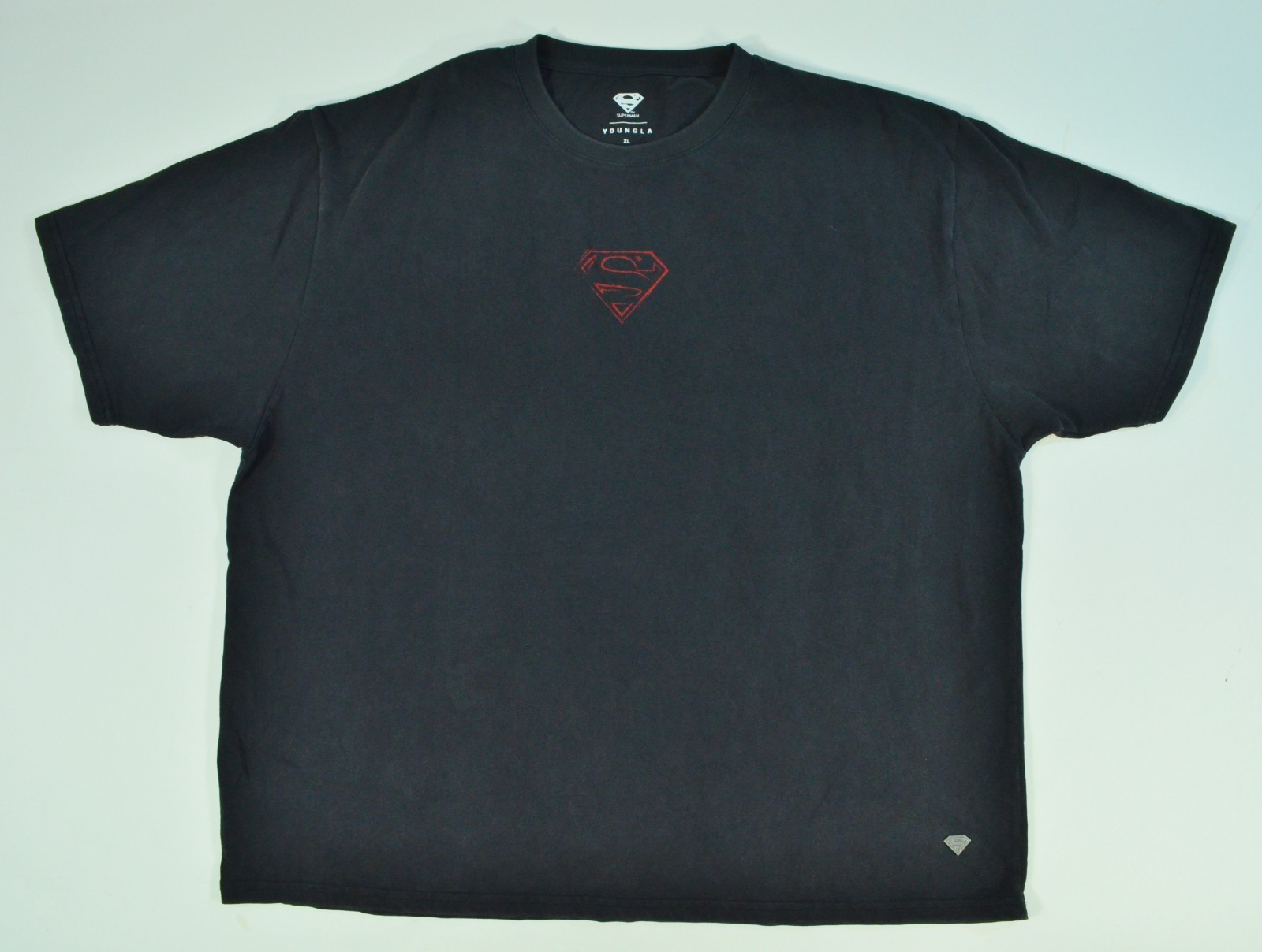 Superman Youngla Young LA Black Men's Cotton Tee T-Shirt XL Flying Short Sleeve gallery