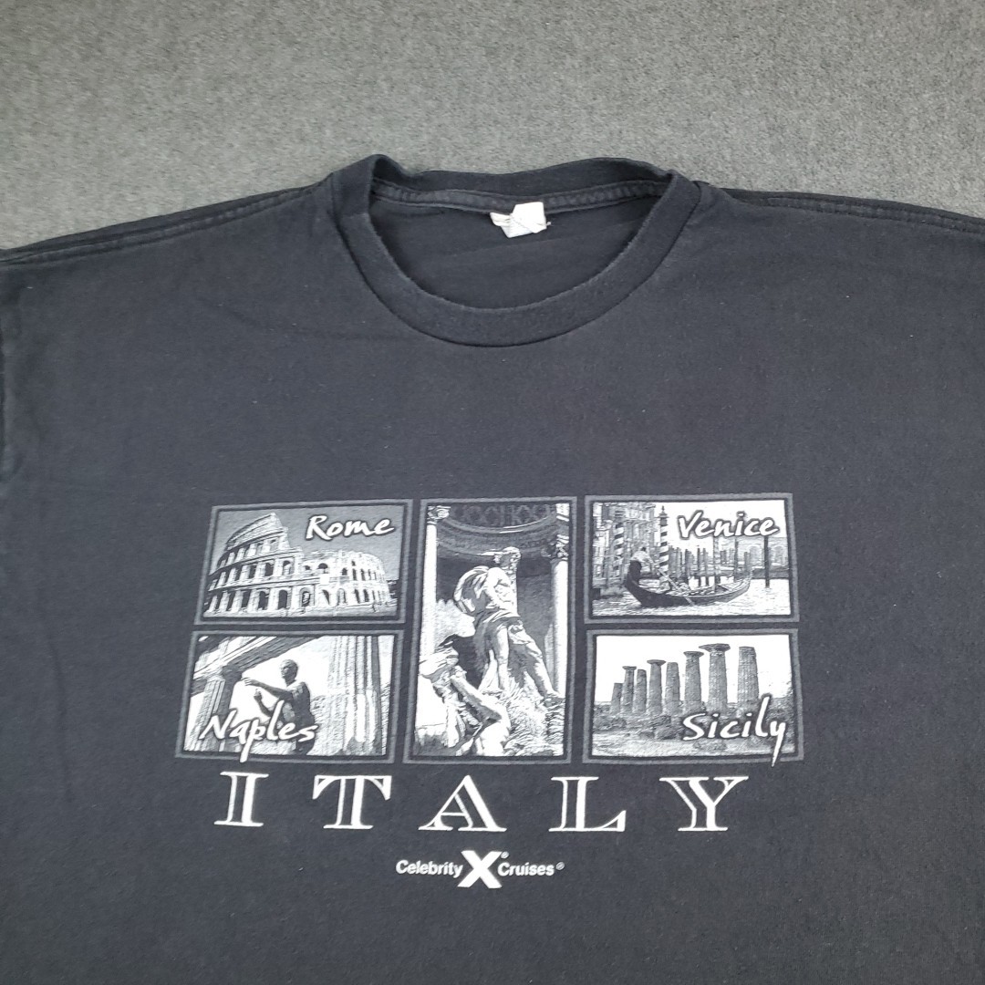 Vintage Italia Graphic T-Shirt Celebrity Cruises Men's Size See Measurement gallery