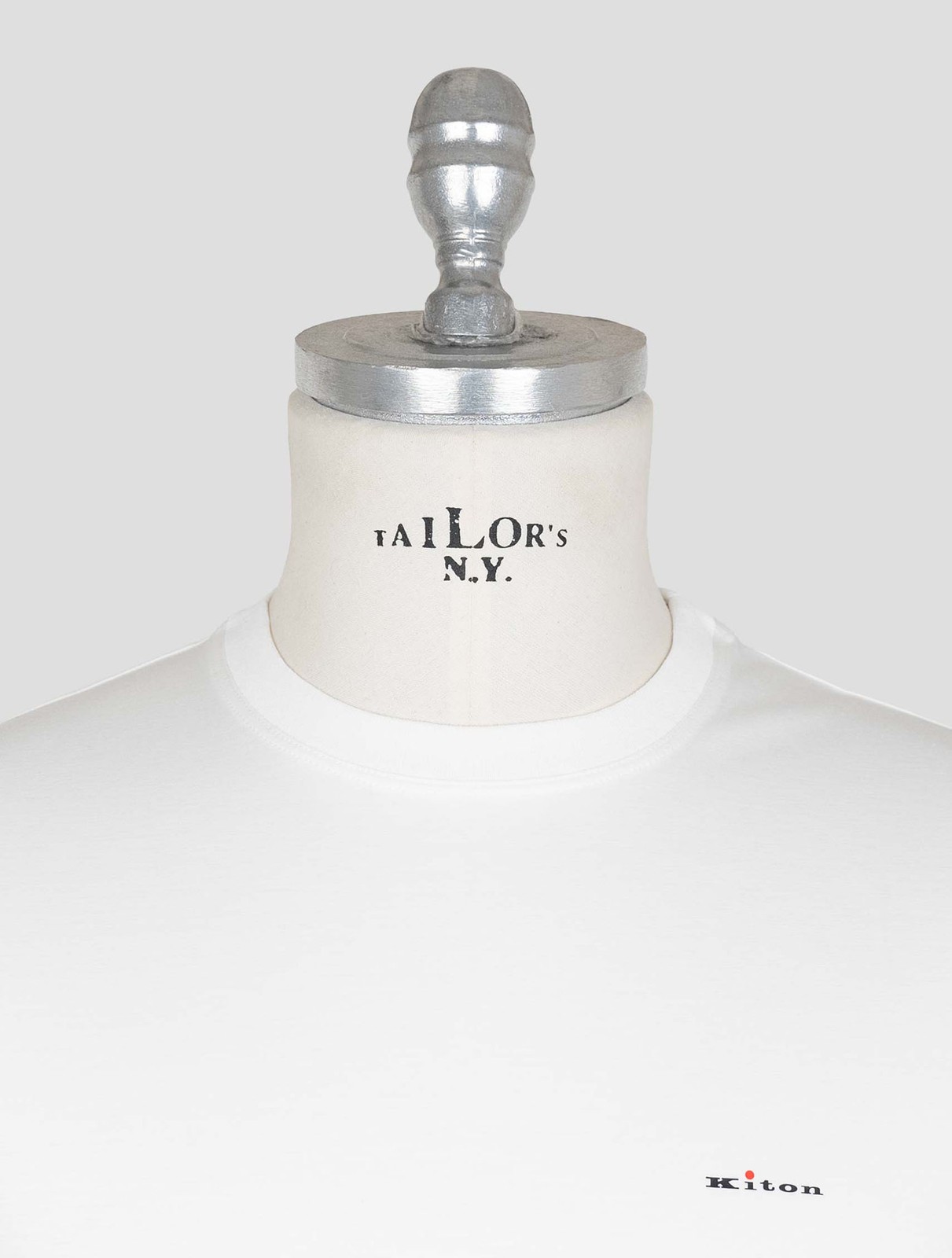 NEW KITON WHITE COTTON T-SHIRT EU 56 - US 46 - 2XL KMZ58 gallery