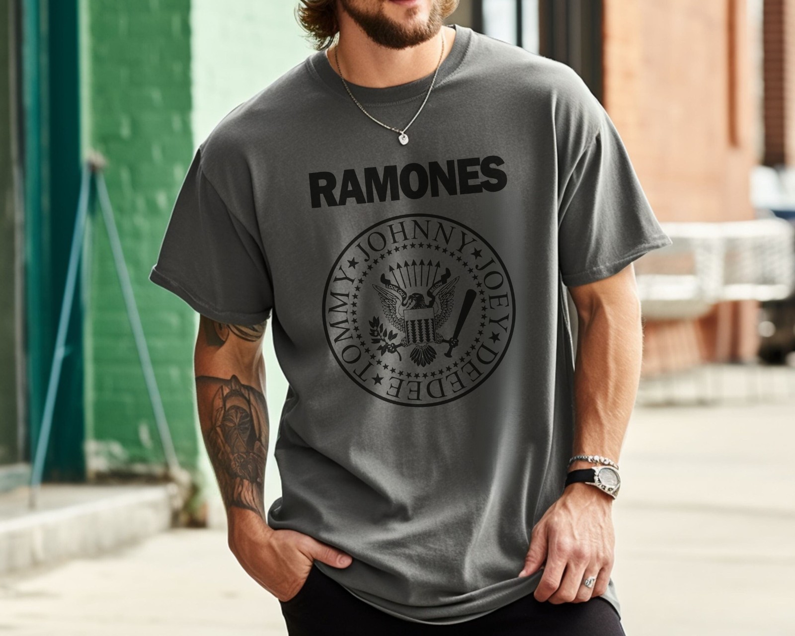 Ramones Classic T-Shirt Punk Rock Band Premium Vintage Black Comfort Colors Tee
