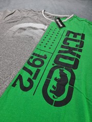 ECKO Unltd. Men’s Color Block Graphic Tee Green/Grey Size XL New With Tags