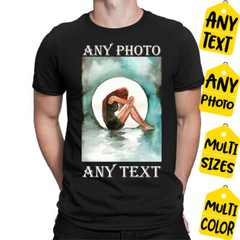 Personalised Your Photo Text Printed Logo Stag Hen Party Mens T-Shirt#DNE 1T9A5