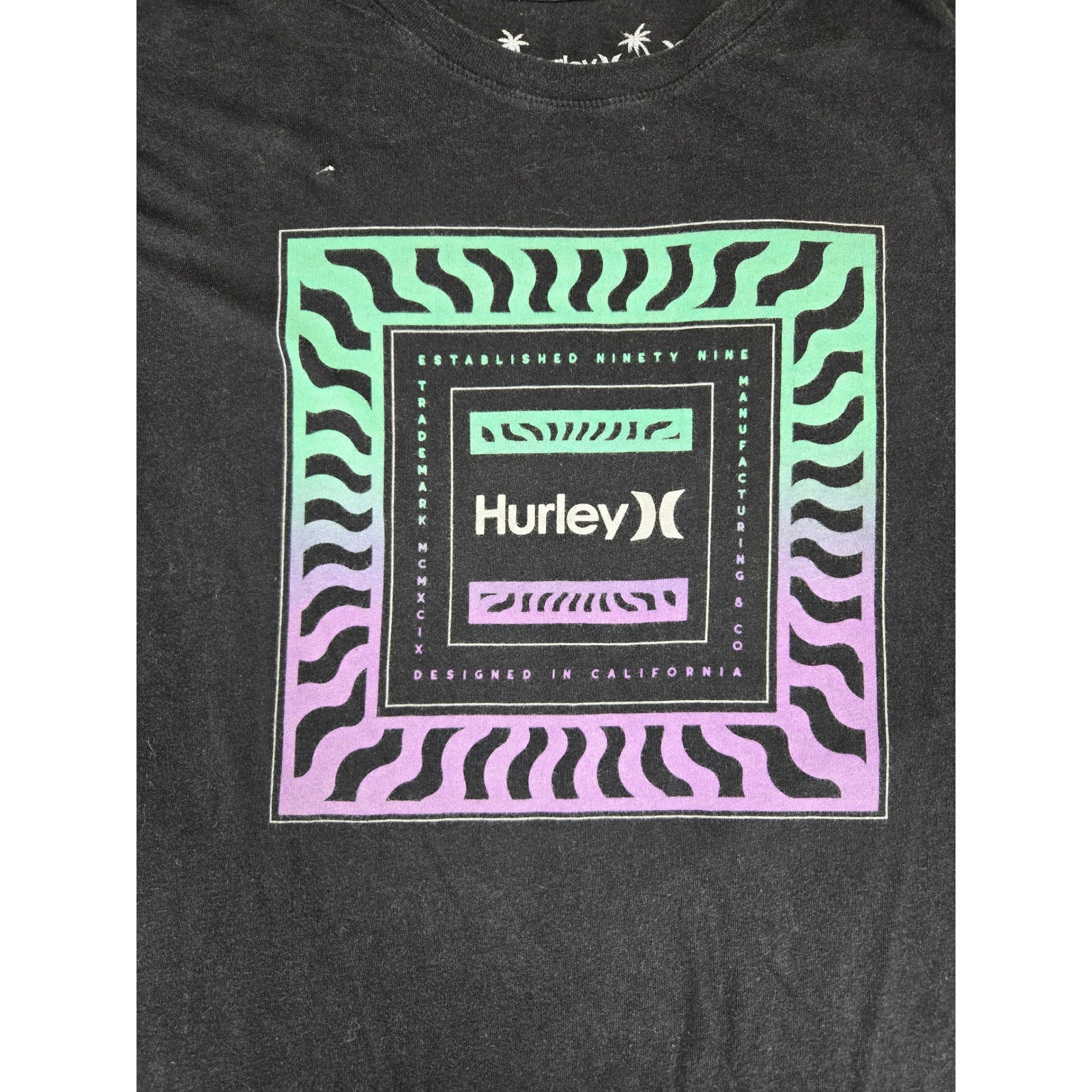 Hurley Mens T Shirt Size S Black Everyday Washed Graphic Print Short Sleeve gallery