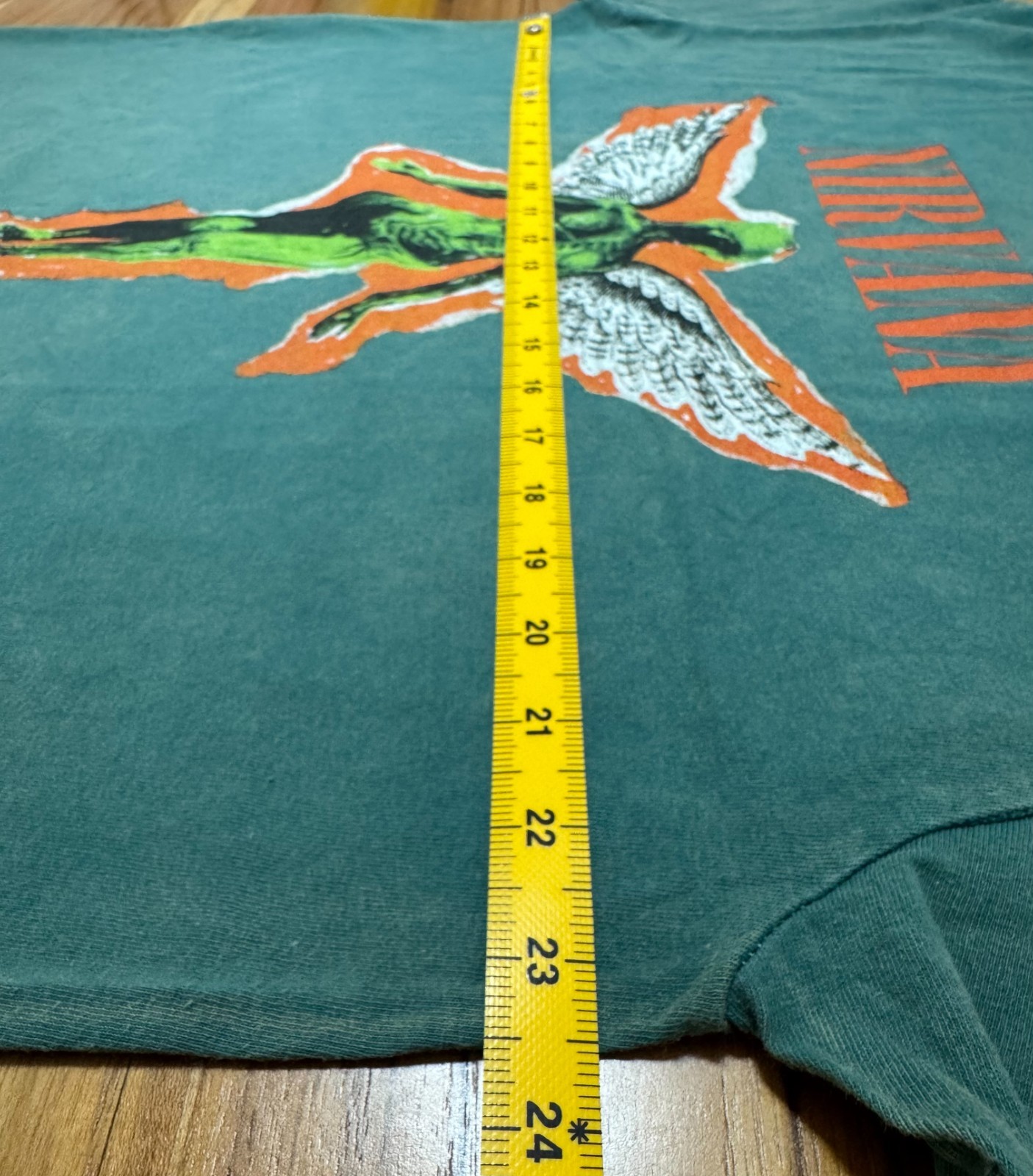 Nirvana In Utero T-Shirt Mens XL Faded Green Grunge Kurt Cobain Band Tee 2021 gallery