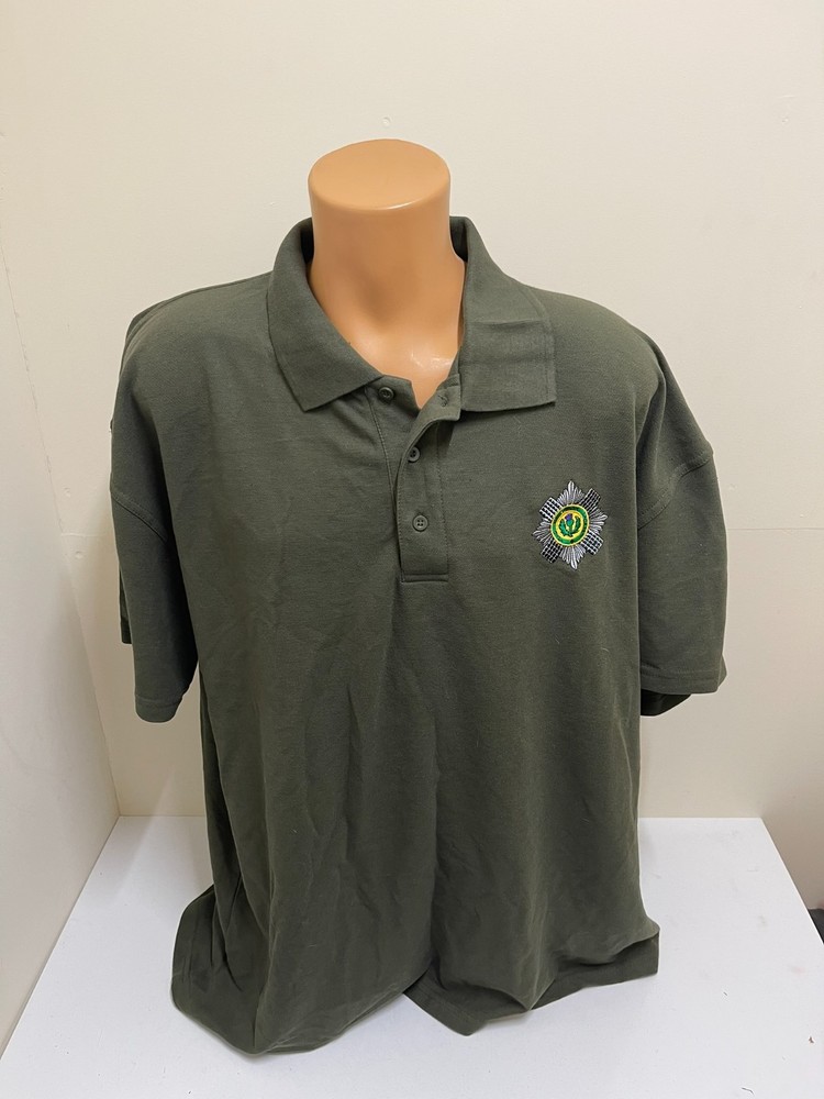 CLEARANCE: Scots Guards Embroidered Polo shirt – Khaki 4XL