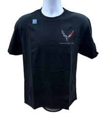 Black T-Shirt w/ Torch Red Chevy C8 Corvette