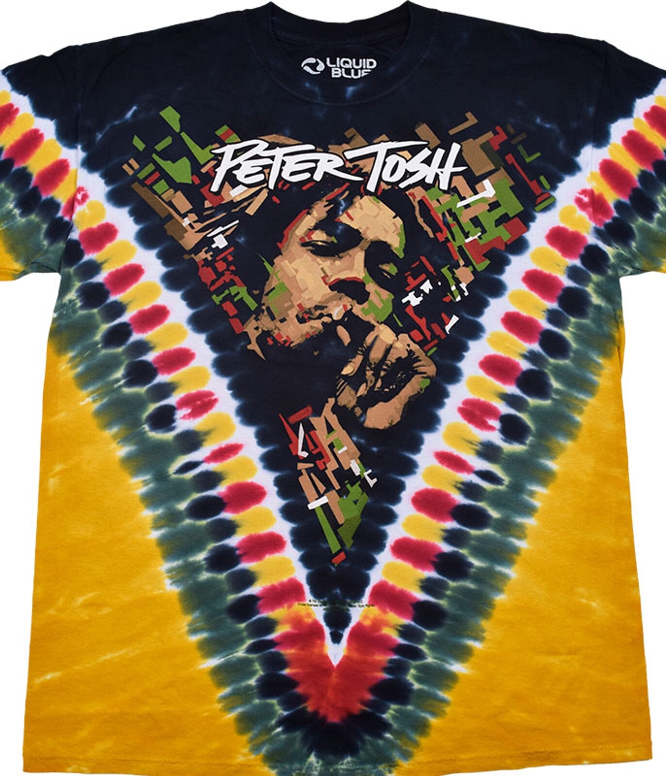 PETER TOSH-GOLDEN V-TIE DYE T-SHIRT M,L,XL,XXL WAILERS-REGGAE-Legalize It gallery