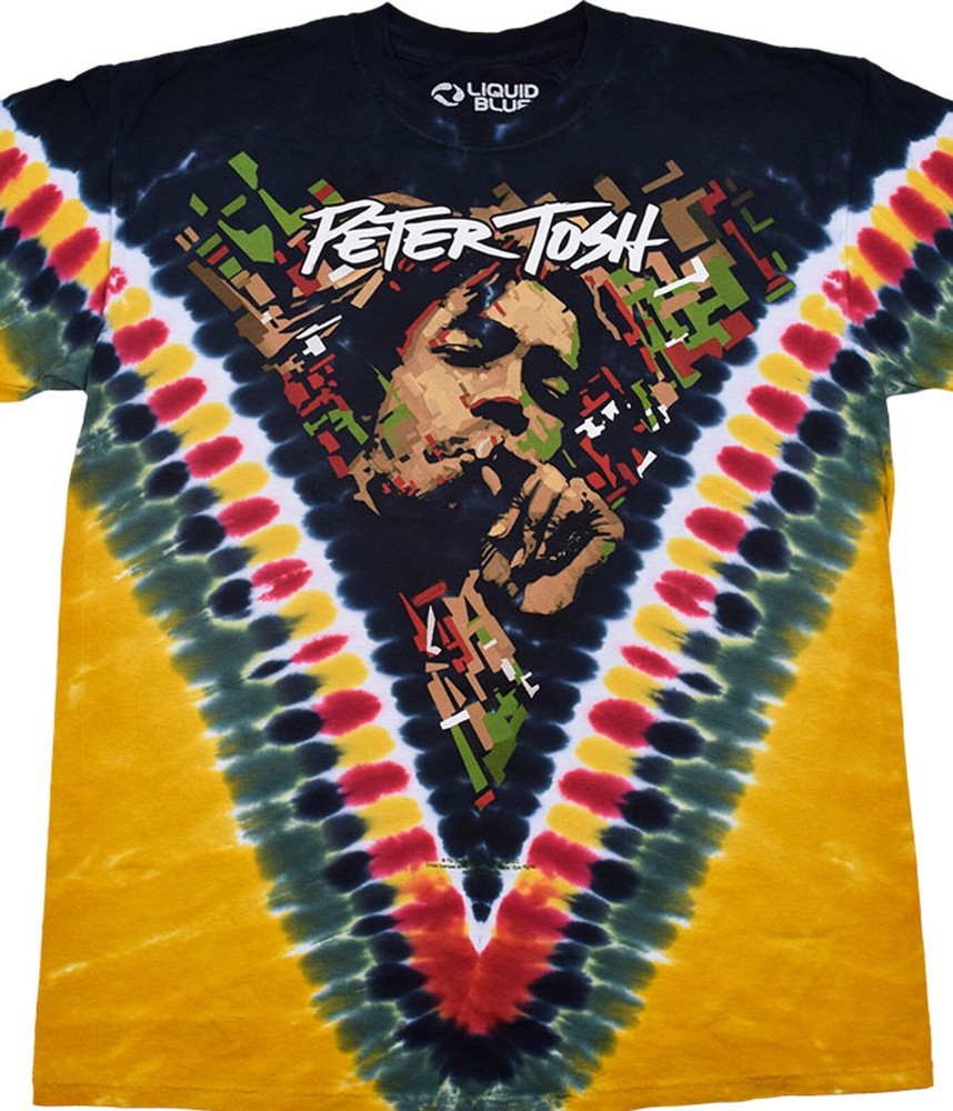PETER TOSH-GOLDEN V-TIE DYE T-SHIRT M,L,XL,XXL WAILERS-REGGAE-Legalize It