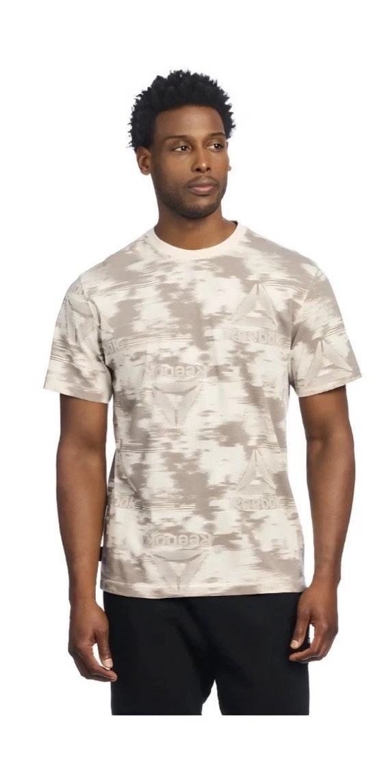 Reebok Men's Brown & White Short Sleeve Camouflage T-Shirt Size XL NEW gallery