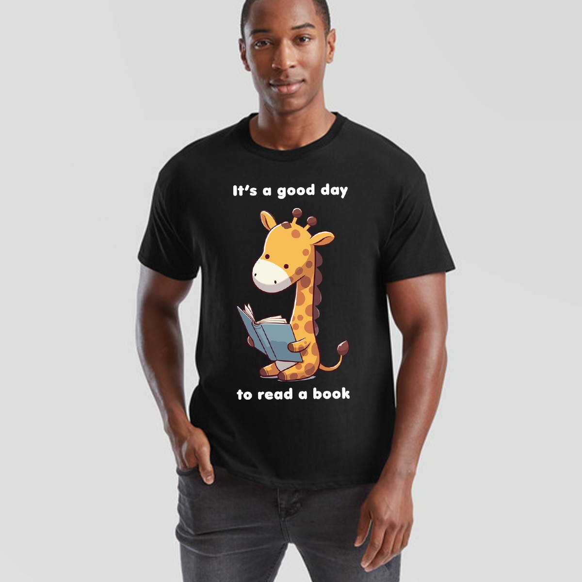 World Book Day Giraffe Reading Mens Womens T Shirt It Is a Good to Read a Book gallery