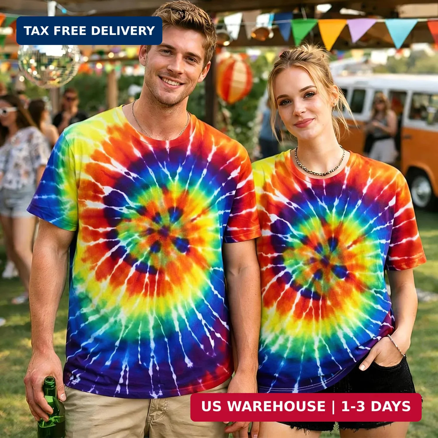 Tie Dye Shirts for Men, Short Sleeve Mens Tie Dye Shirts, Mens Rainbow Tie Dye gallery