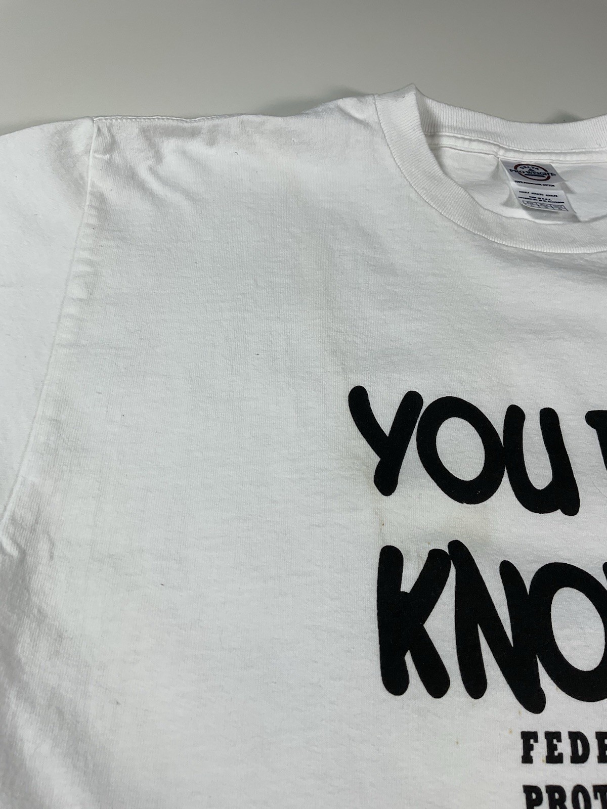 Vintage You Dont Know Me Witness Protection T Shirt Sz L Funny Novelty Y2K gallery