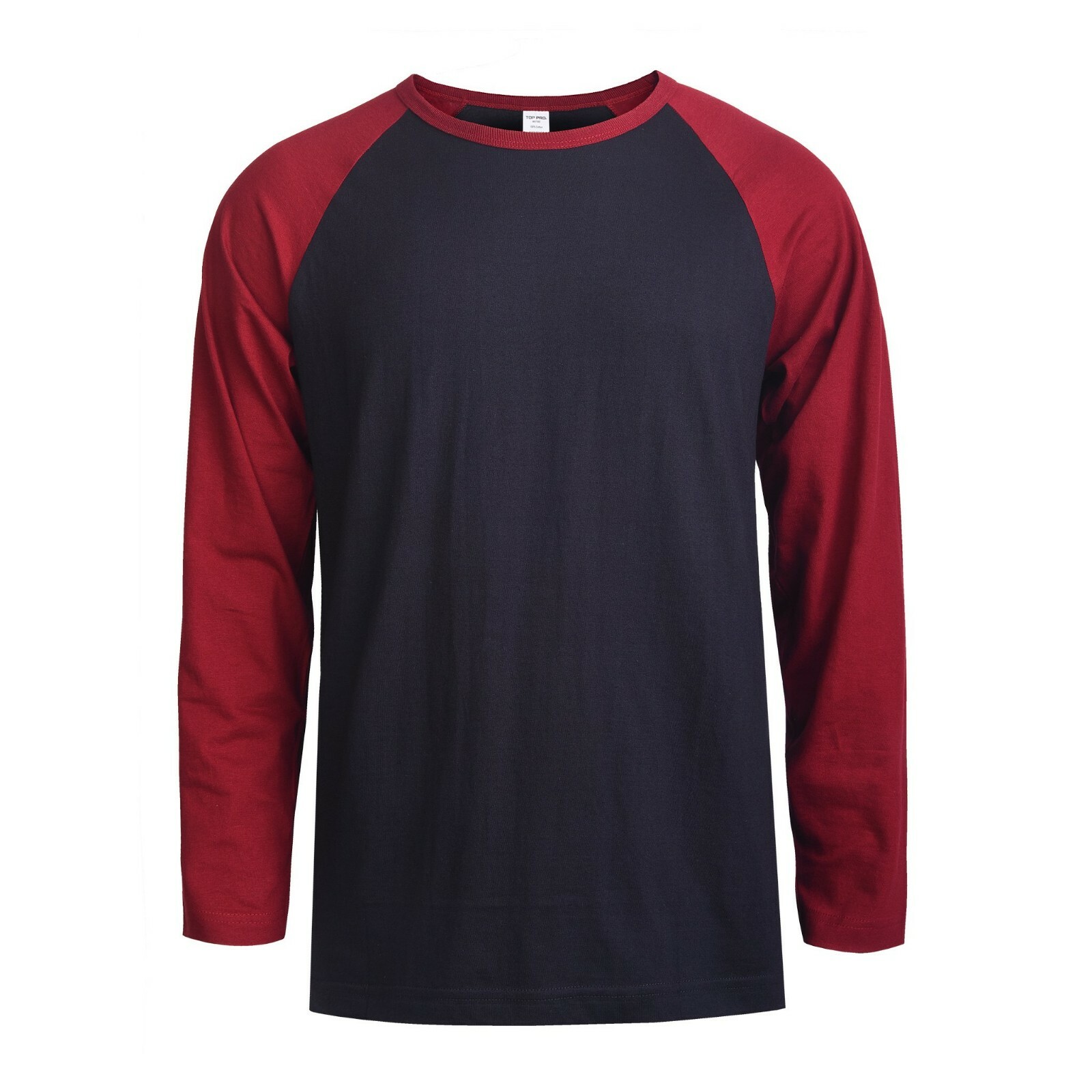 Men Baseball T-Shirt 100% Cotton Long Sleeve Soft Breathable Raglan Jersey S-3XL gallery