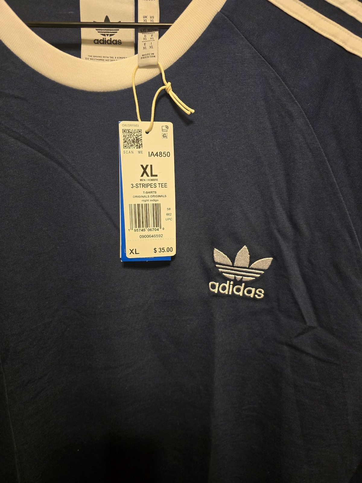 ADIDAS ORIGINALS 3-STRIPES CALIFORNIA TREFOIL T-SHIRT NAVY MEN'S NWT!(IA4850) gallery