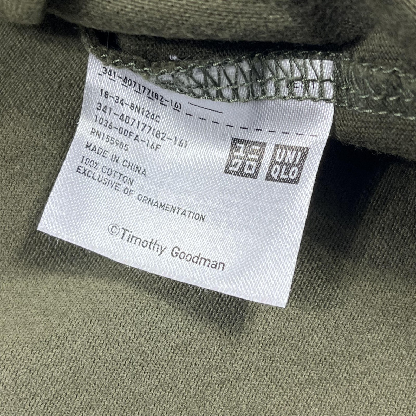Uniqlo SPRZ NY Timothy Goodman Shirt Mens Medium Olive Graphic Pocket NYC Map gallery