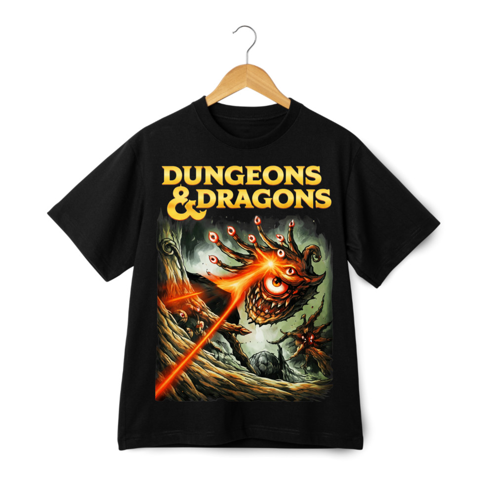 Dungeons & Dragons Beholder Print T-Shirt, Fantasy RPG Casual Tee