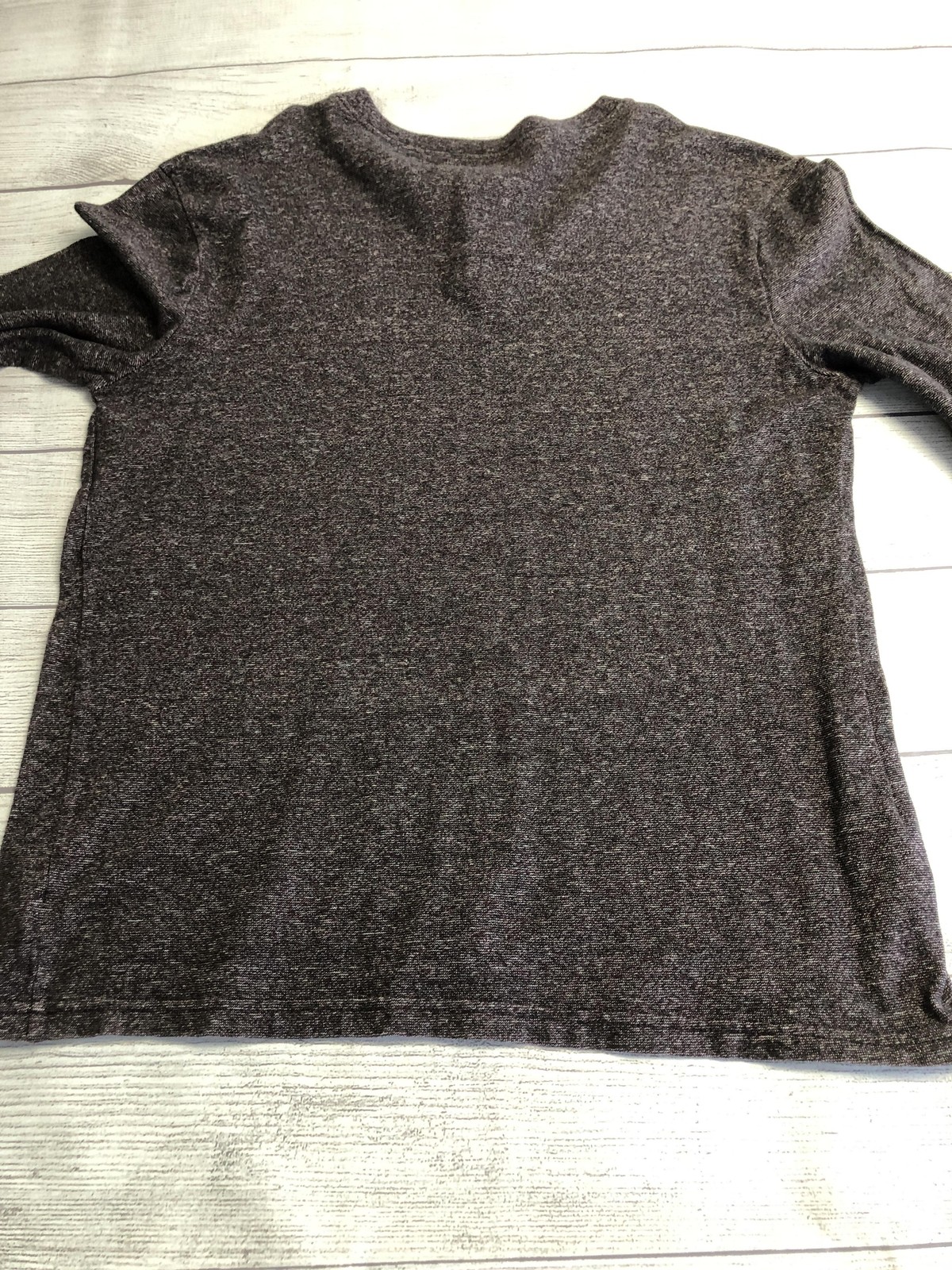 Merona Henley Shirt Mens Medium Gray Long Sleeve Tagless Jersey Tee Casual gallery