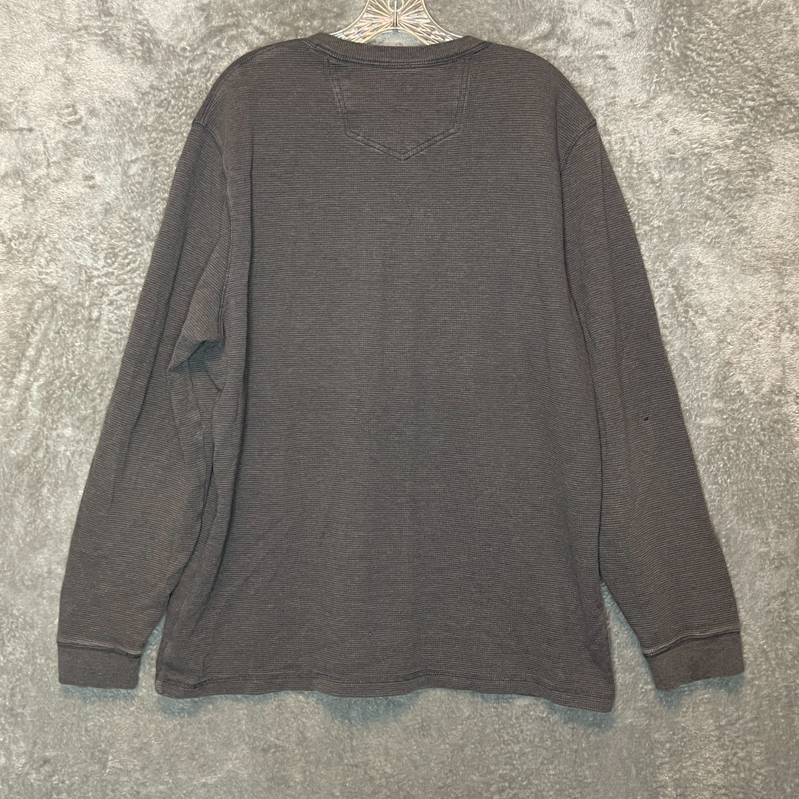 Eddie Bauer Mens 2XL Classic Outdoor Stretch Waffle Knit Henley Thermal Shirt gallery