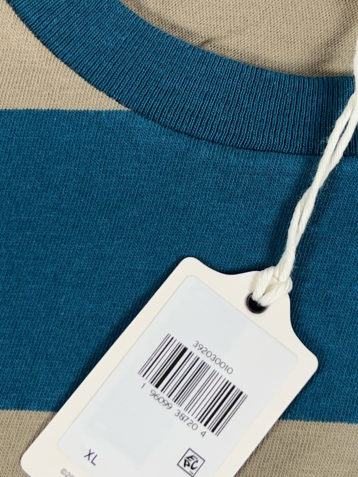 LEVIS VINTAGE CLOTHING LVC 1940’S SPLIT HEM T-SHIRT STRIPE BLUE/GRAY XL NWT gallery