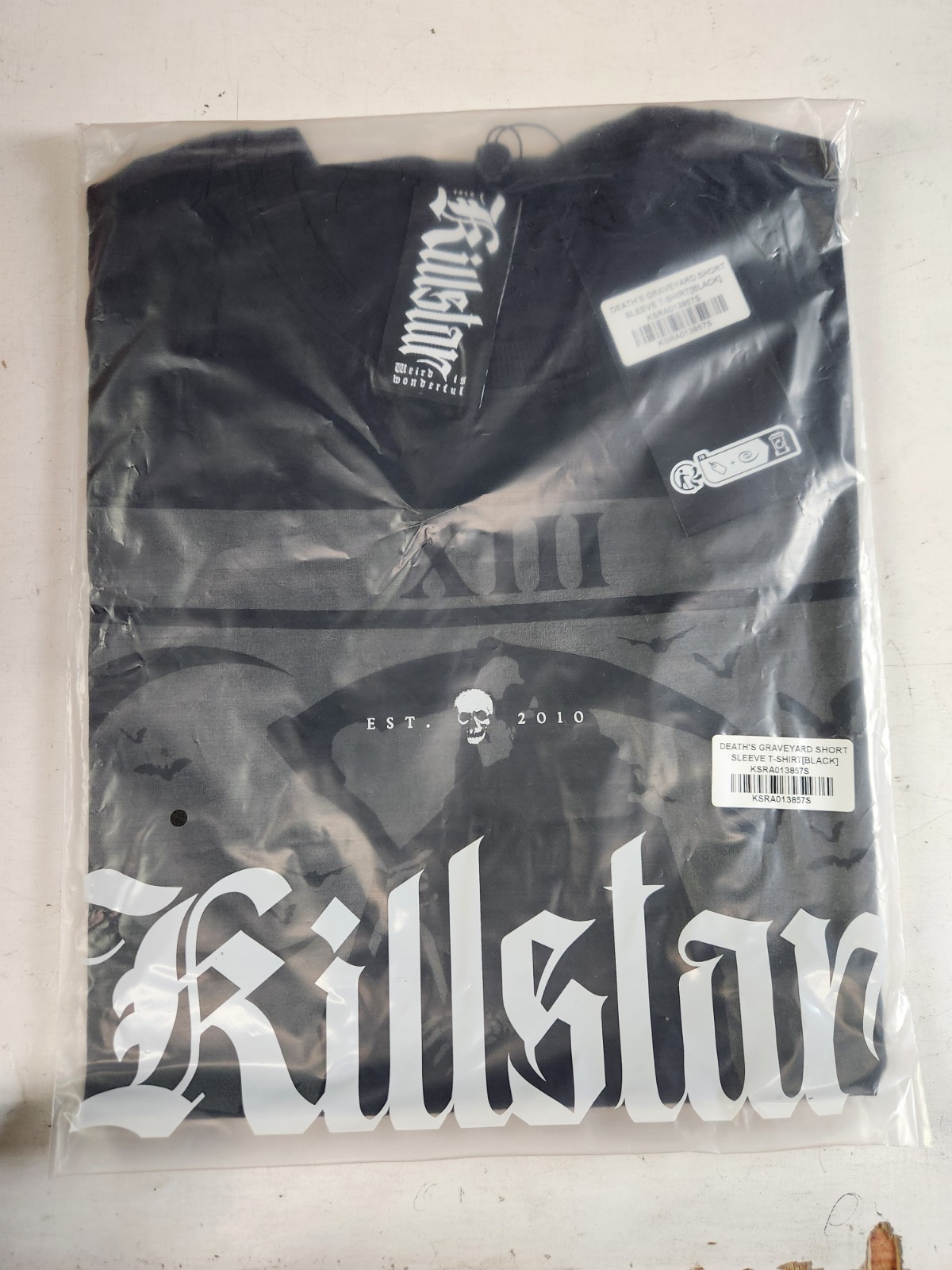KILLSTAR Mens Death's Graveyard Short Sleeve T-Shirt - Black, Size Small gallery