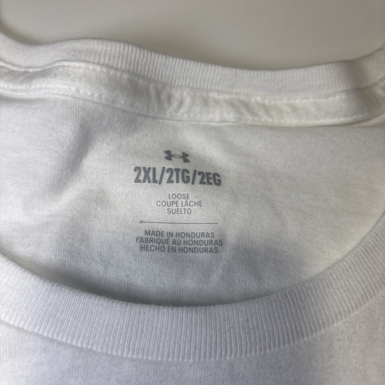 Under Armour Men's Extra Large XXL 2XL Vintage Type T-Shirt White Loose NWT gallery