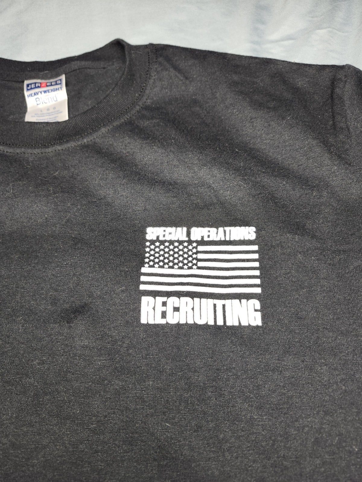 HEAVYWEIGHT BLEND SPECIAL OPERATIONS RECRUITING SORB (A) BLACK T SHIRT LARGE gallery