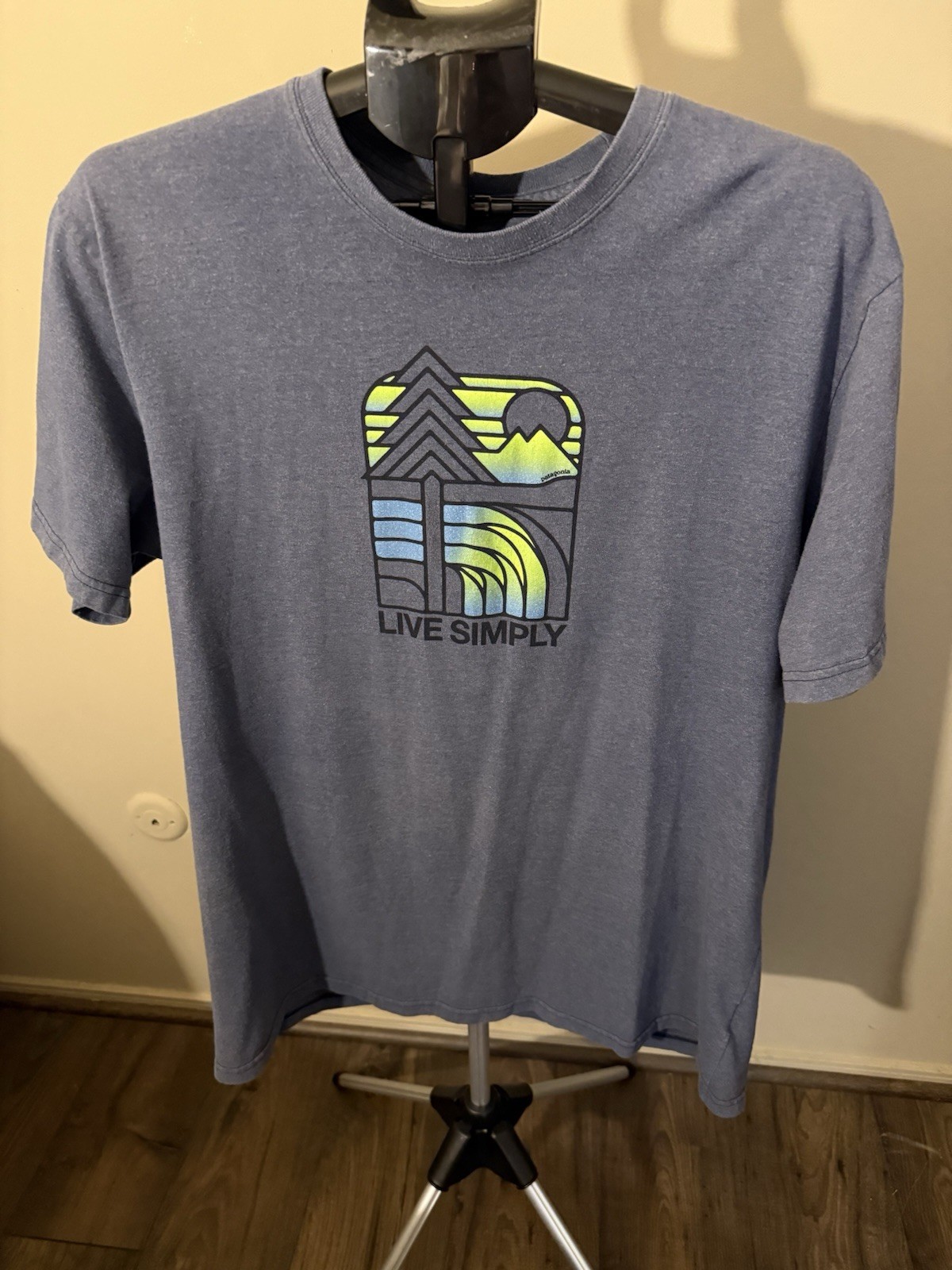 Patagonia Men's Live Simply Landscape Responsibili-Tee in drifter grey XL gallery