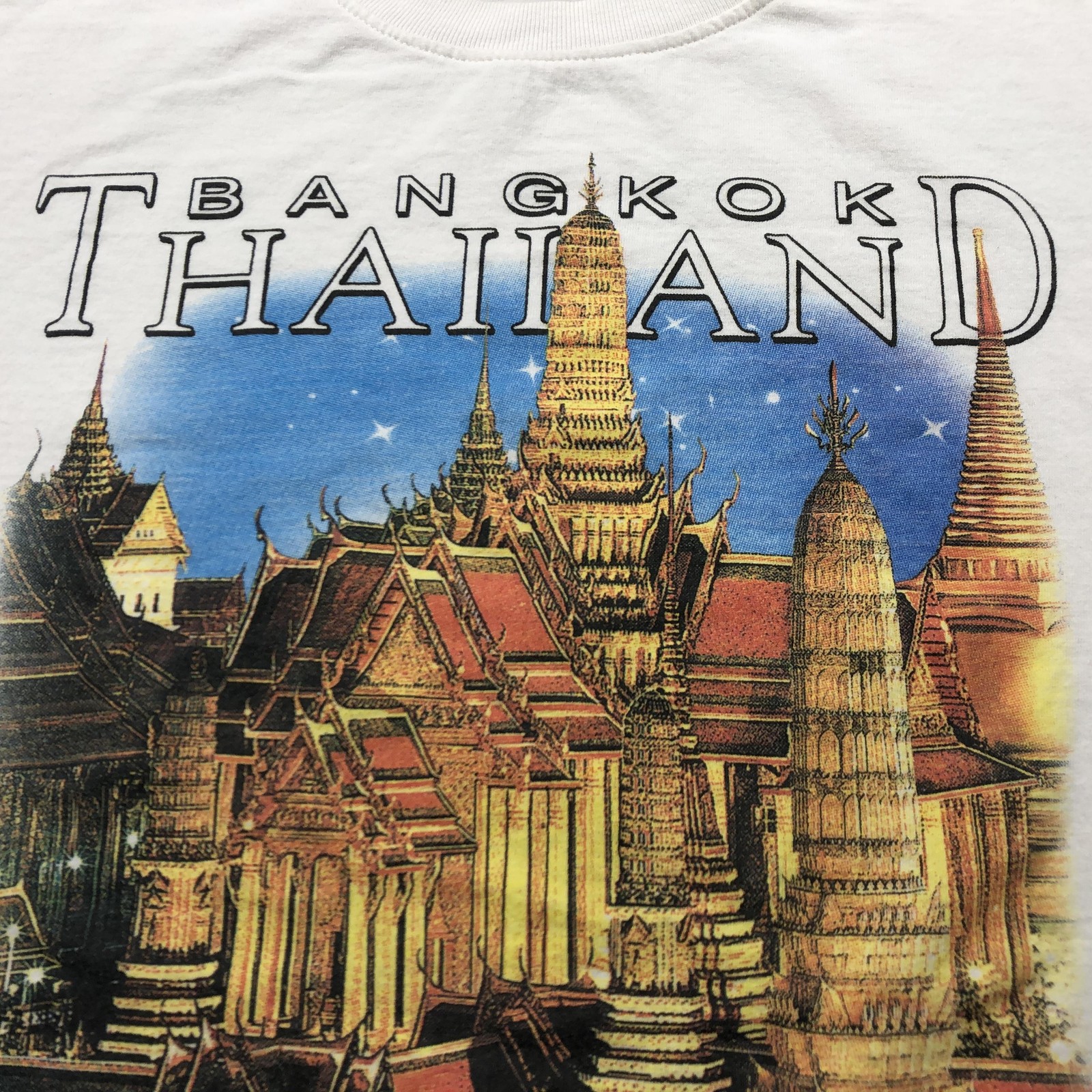 Bangkok Thailand Shirt Mens Large White Royal Grand Palace Temple Graphic Tee gallery