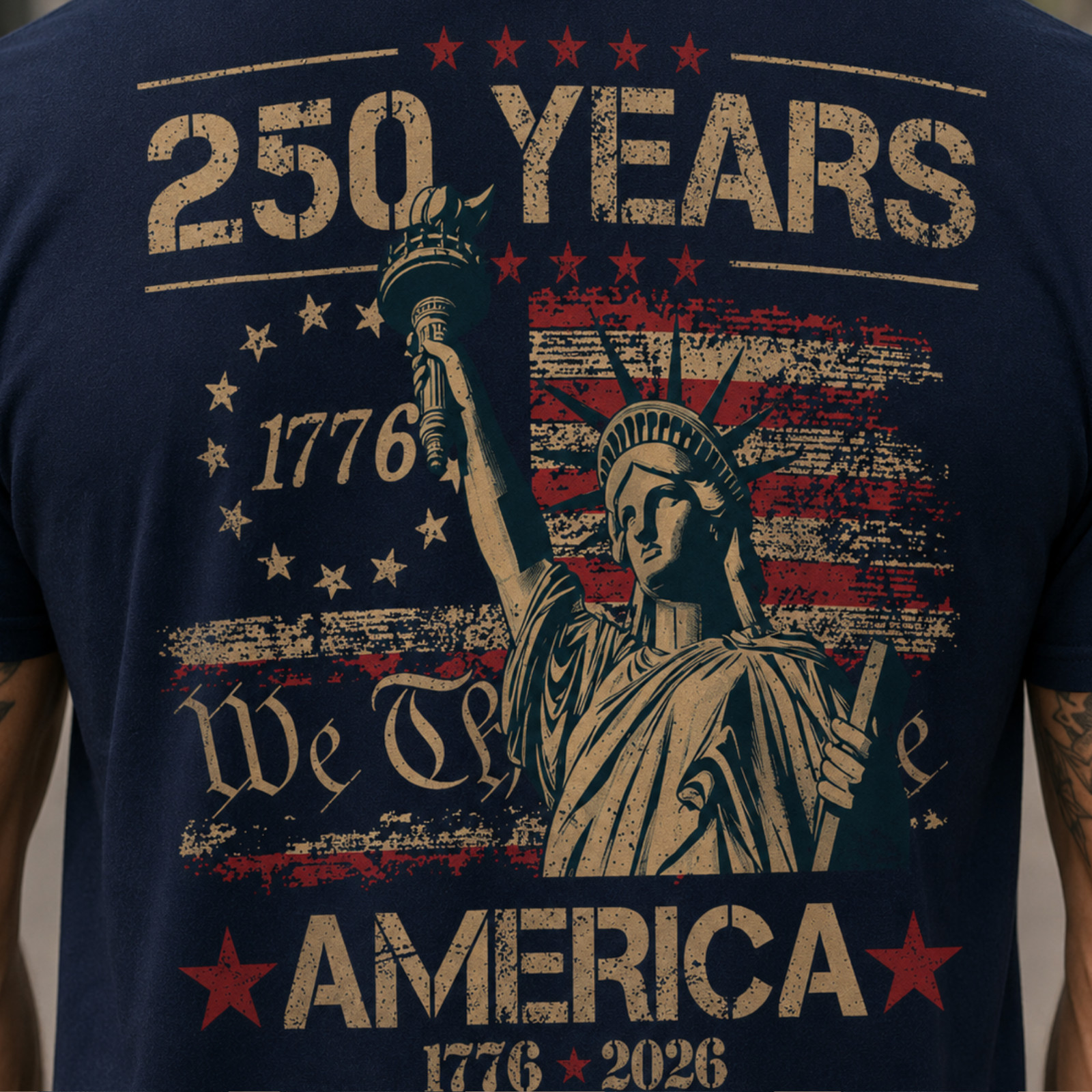 Patriotic USA 250th Anniversary Shirt Men 1776 2026 Eagle Flag July 4th (S-5XL) gallery