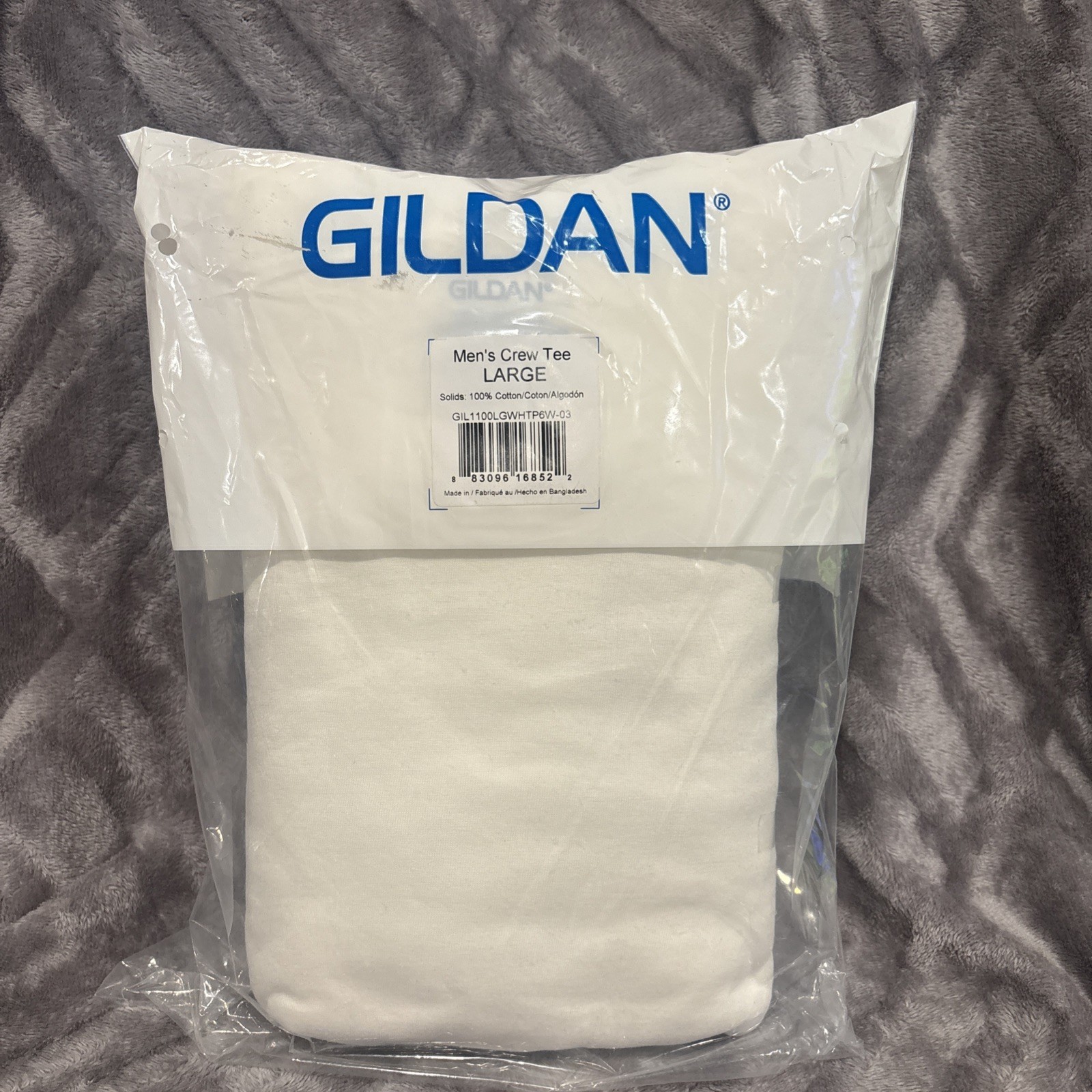 Gildan Men's Crew T-Shirts Multipack Style G1100 Large White (6-pack) gallery