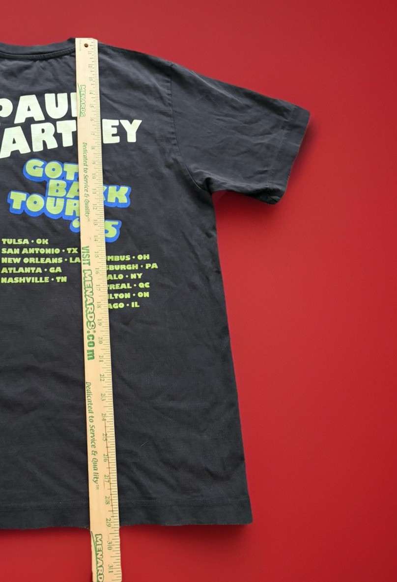 Paul McCartney Got Back Tour 2025 Merch Band Shirt City Stops Two Sided Medium gallery