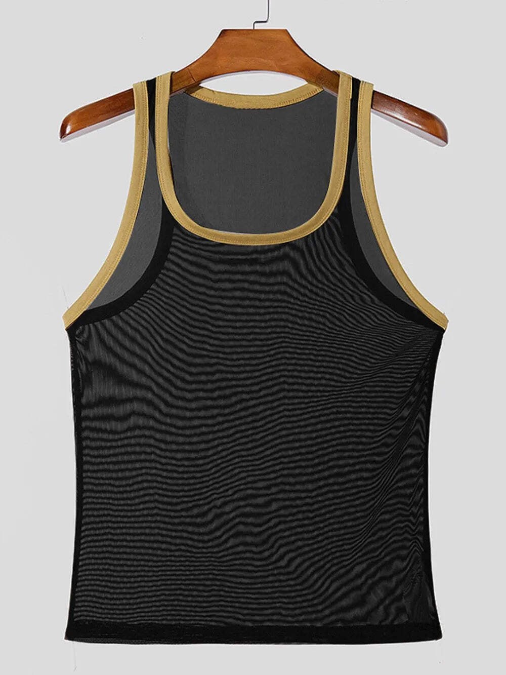 Men's Contrast Trim Wide Strap Tank gallery