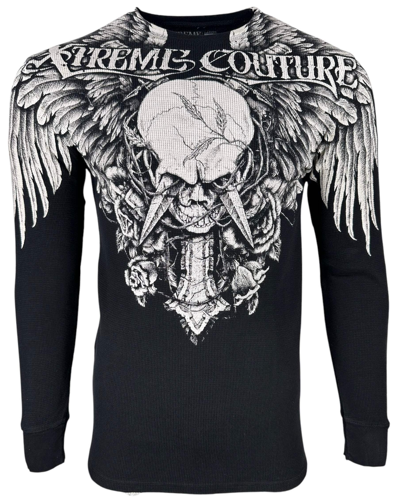 Xtreme Couture by Affliction Men’s Thermal Shirt Dagger Skull